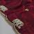 Maroon ethnic motifs beads and stones satin saree