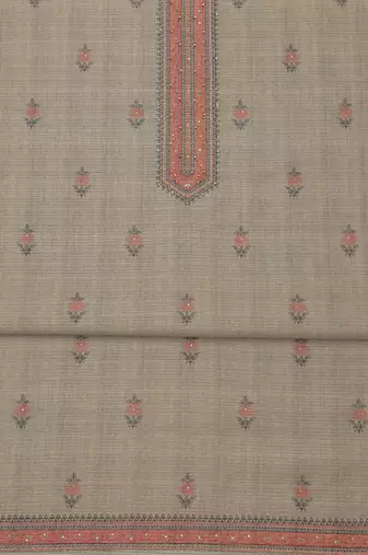 printed art silk unstitched dress material