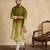 Men’s green silk blend kurta with solid na printed | trendy ethnic wear for festive, wedding & party occasions
