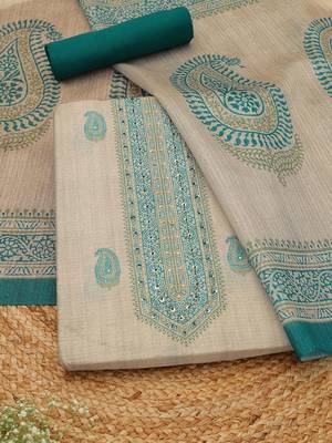 printed art silk unstitched dress material 1