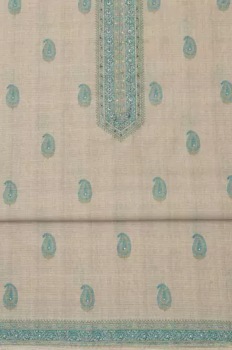 printed art silk unstitched dress material