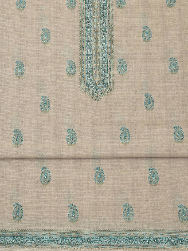 printed art silk unstitched dress material