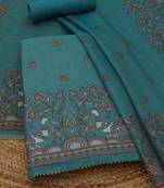 printed linen unstitched dress material