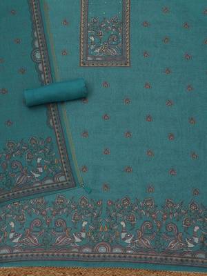 printed linen unstitched dress material 3