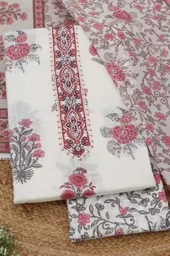 printed unstitched dress material