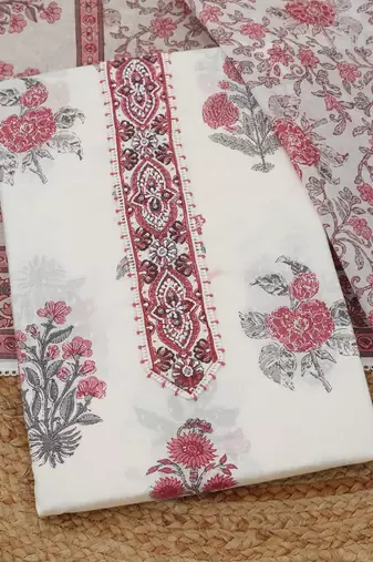 printed unstitched dress material