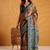 Green printed tussar sarees blouse piece