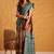 Green printed tussar sarees blouse piece