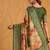 Orange printed tussar sarees blouse piece