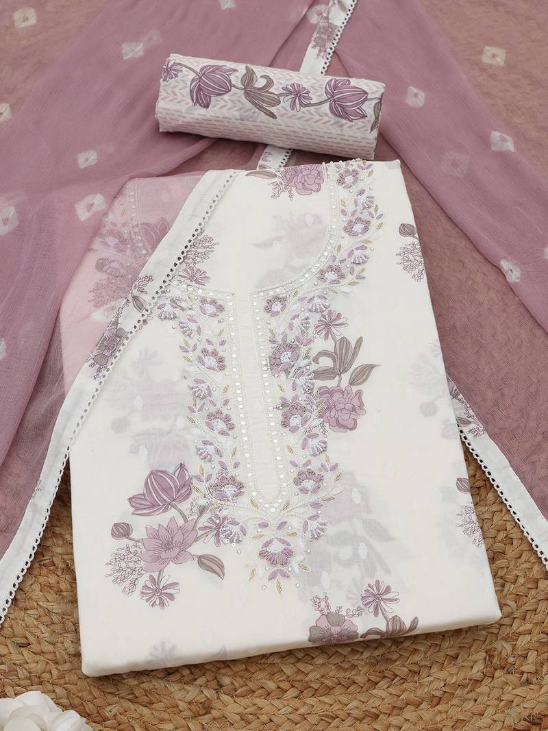printed unstitched dress material