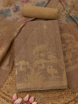 printed art silk unstitched dress material 1