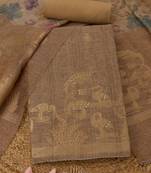 printed art silk unstitched dress material