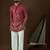 Men’s pink georgette kurta with solid sequins embroidered | trendy ethnic wear for festive, wedding & party occasions