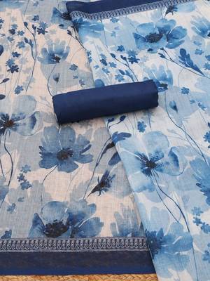 embroidered linen unstitched dress material 3