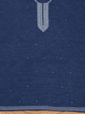 embroidered linen unstitched dress material 5
