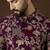 Men’s purple georgette kurta with solid sequins embroidered | trendy ethnic wear for festive, wedding & party occasions