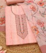 printed linen unstitched dress material