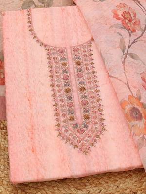 printed linen unstitched dress material 2