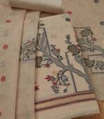 ethnic motifs woven design chanderi unstitched dress material