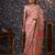 Rose floral printed zari banarasi saree