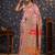 Rose floral printed zari banarasi saree