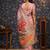 Rose floral printed zari banarasi saree