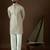 Men’s beige georgette kurta with solid sequins embroidered | trendy ethnic wear for festive, wedding & party occasions