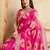 Pink bandhani printed sequinned saree
