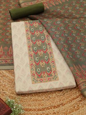 printed art silk unstitched dress material 1