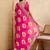 Pink bandhani printed sequinned saree