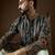 Men’s teal georgette kurta with solid sequins embroidered | trendy ethnic wear for festive, wedding & party occasions