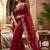Maroon ethnic motifs embroidered pure georgette saree