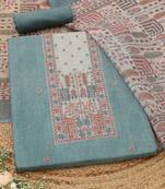 printed linen unstitched dress material
