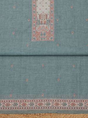 printed linen unstitched dress material 4