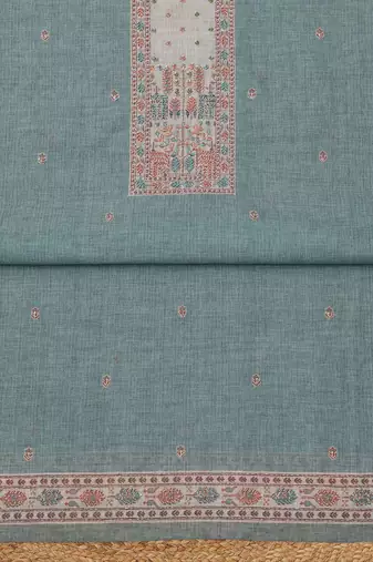 printed linen unstitched dress material