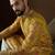 Men’s yellow georgette kurta with solid sequins embroidered | trendy ethnic wear for festive, wedding & party occasions