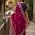 Magenta ethnic motifs zari pure georgette saree