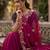 Magenta ethnic motifs zari pure georgette saree