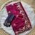 Magenta ethnic motifs zari pure georgette saree