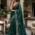 Teal ethnic motifs zari pure georgette saree