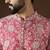 Men’s pink georgette kurta with solid sequins embroidered | trendy ethnic wear for festive, wedding & party occasions