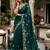 Teal ethnic motifs zari pure georgette saree