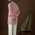 Men’s pink georgette kurta with solid sequins embroidered | trendy ethnic wear for festive, wedding & party occasions