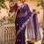 Purple ethnic motifs zari pure georgette saree
