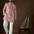 Men’s pink georgette kurta with solid sequins embroidered | trendy ethnic wear for festive, wedding & party occasions