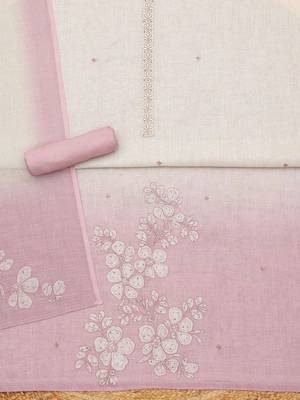 printed linen unstitched dress material 4