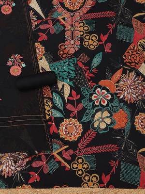 printed viscose rayon unstitched dress material 3