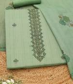 embroidered linen unstitched dress material