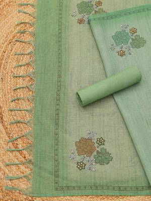 embroidered linen unstitched dress material 4