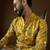 Men’s yellow georgette kurta with solid sequins embroidered | trendy ethnic wear for festive, wedding & party occasions